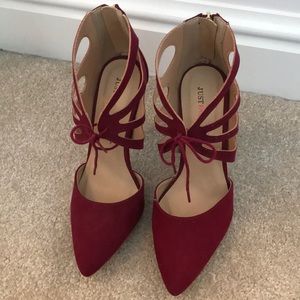 Suede heels